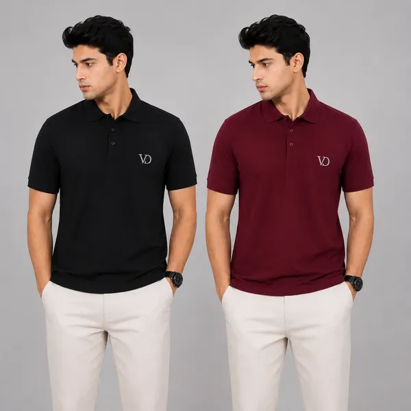 Mens_Polo_Collar_T-Shirt_With_Pocket_Pack_Of_2