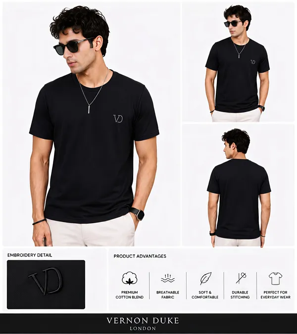 Mens_Round_Neck_T-Shirt_With_Vd_Embroidery