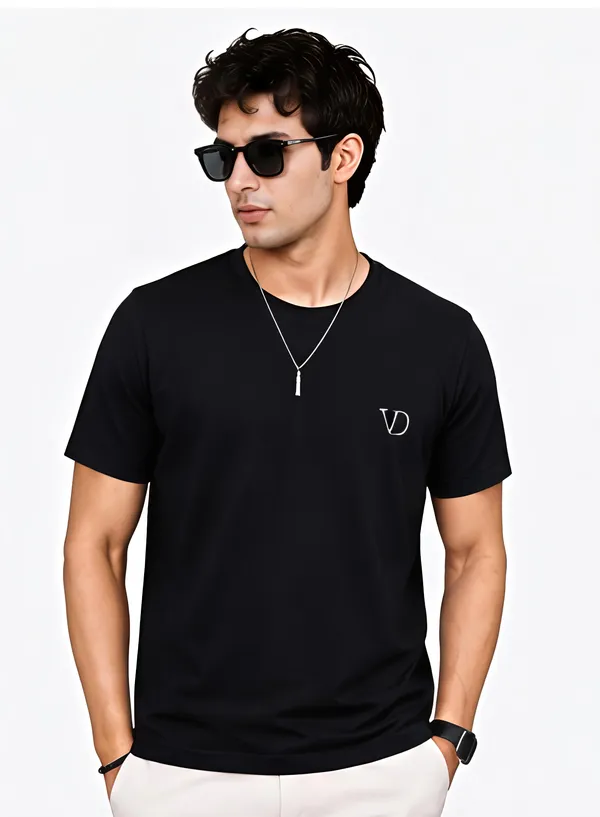 Mens_Round_Neck_T-Shirt_With_Vd_Embroidery