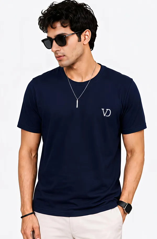 Mens_Round_Neck_T-Shirt_With_Vd_Embroidery