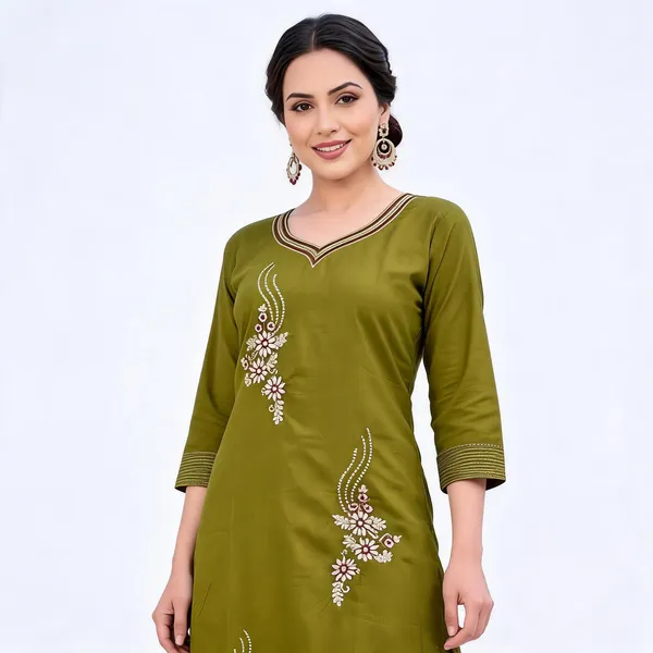 Olive_Green_Embroidered_Straight_Kurta_Palazzo_Set_For_Women