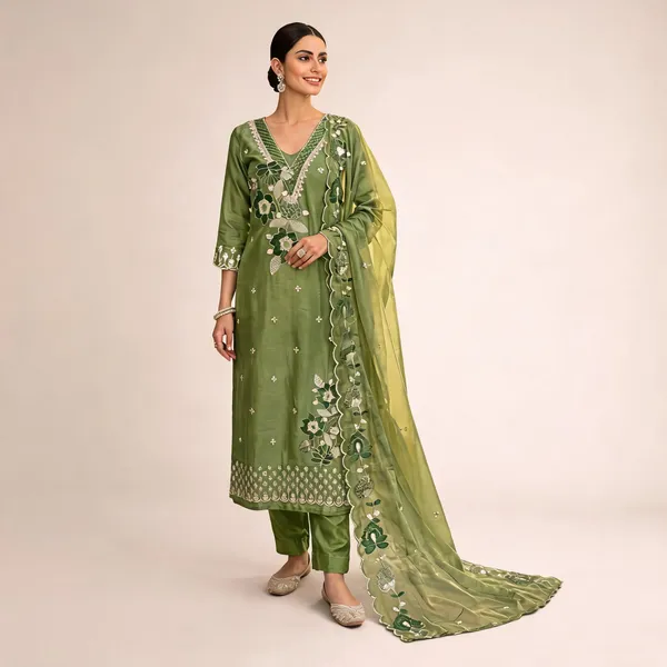 Green_Embroidered_Straight_Kurta_Pant_Dupatta_Set_For_Women