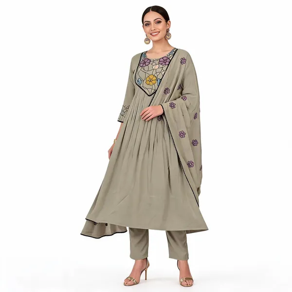Grey_Flowy_A-Line_Anarkali_Kurta_Pant_Dupatta_Set_For_Women