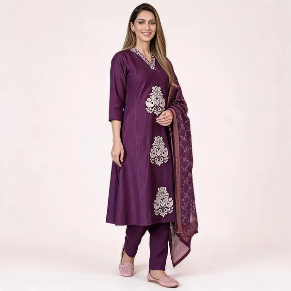 Purple_Cotton_Embroidered_Straight_Kurta_Pant_Dupatta_Set_For_Women