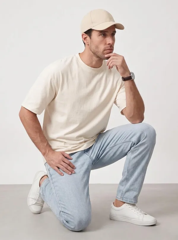 Off_White_Cotton_Oversized_T-Shirt_For_Men