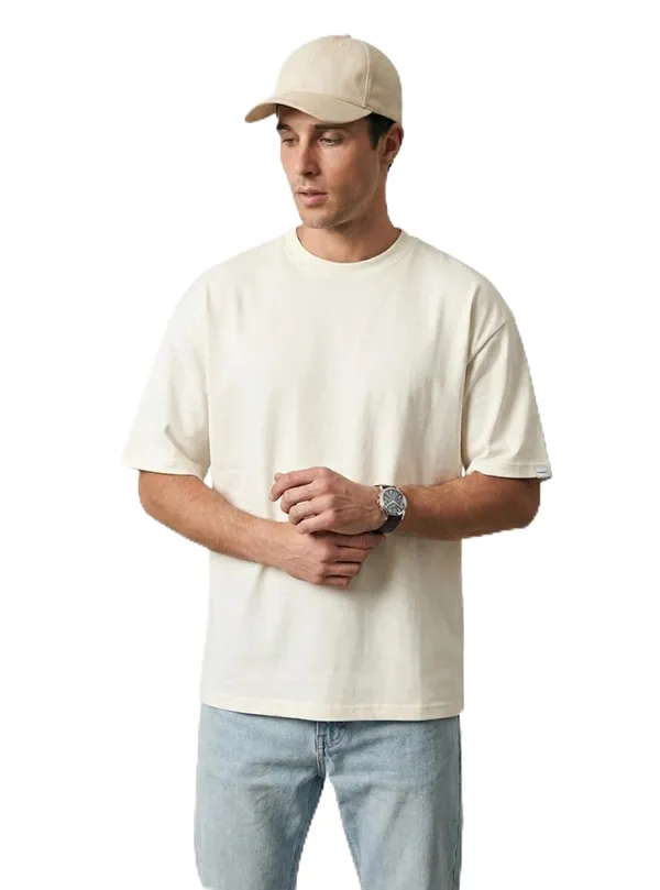 Off_White_Cotton_Oversized_T-Shirt_For_Men