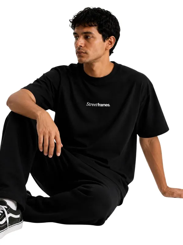 Black_Cotton_Oversized_Logo_T-Shirt_For_Men
