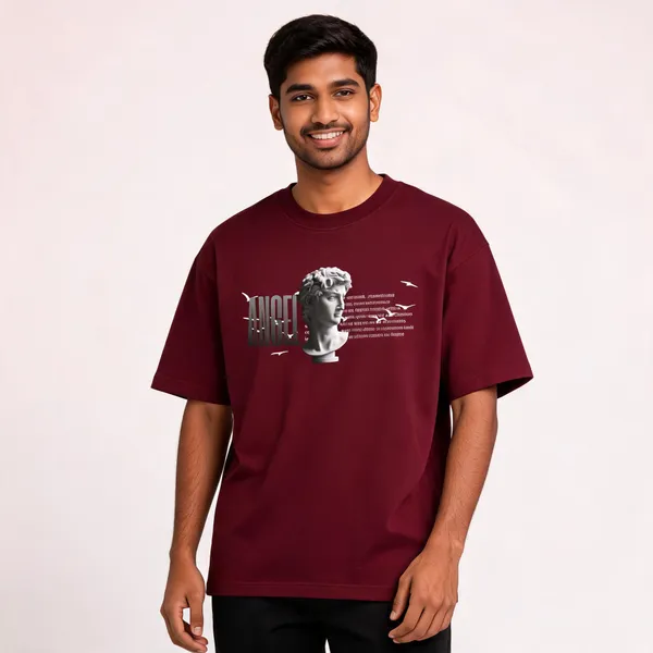 Maroon_Cotton_Oversized_Graphic_T-Shirt_For_Men