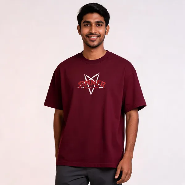 Maroon_Cotton_Oversized_Graphic_T-Shirt_For_Men