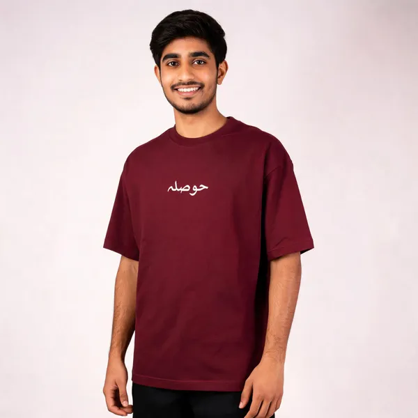 Maroon_Cotton_Oversized_Graphic_T-Shirt_For_Men