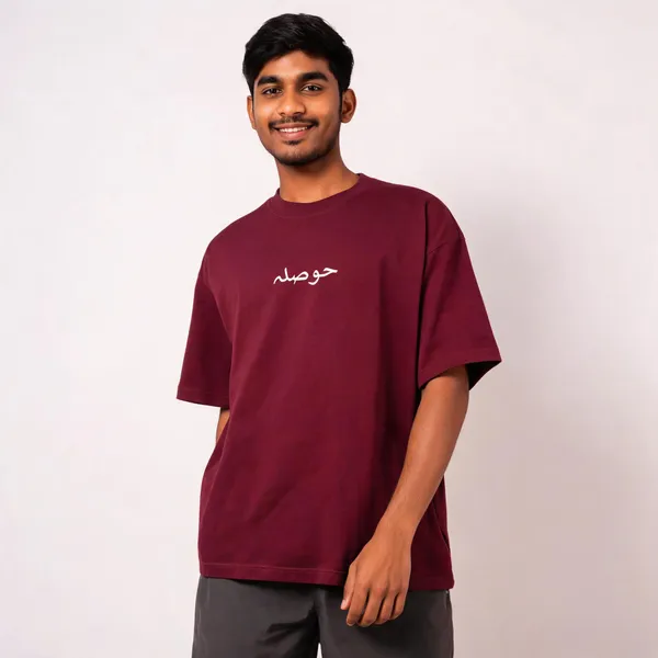 Maroon_Cotton_Oversized_Graphic_T-Shirt_For_Men