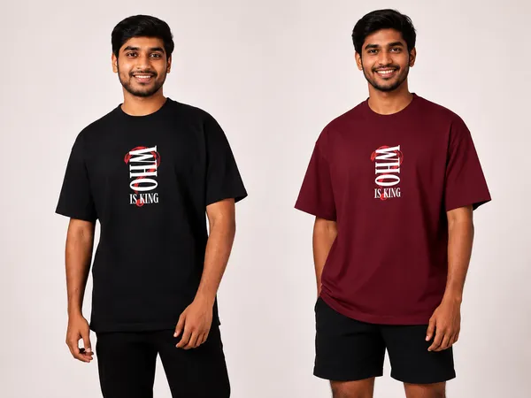Black_And_Maroon_Cotton_Oversized_Graphic_T-Shirt_For_Men_Pack_of_2