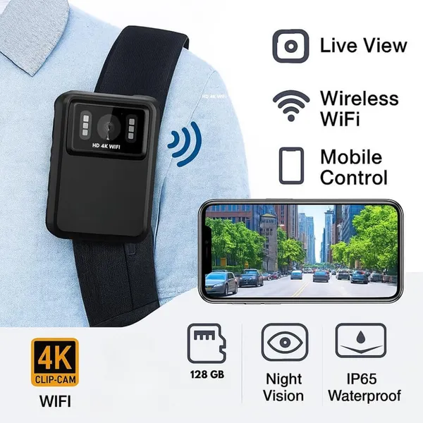 Prifion_4K_Wifi_Clip_Body_Camera_Ip65_Waterproof_Night_Vision