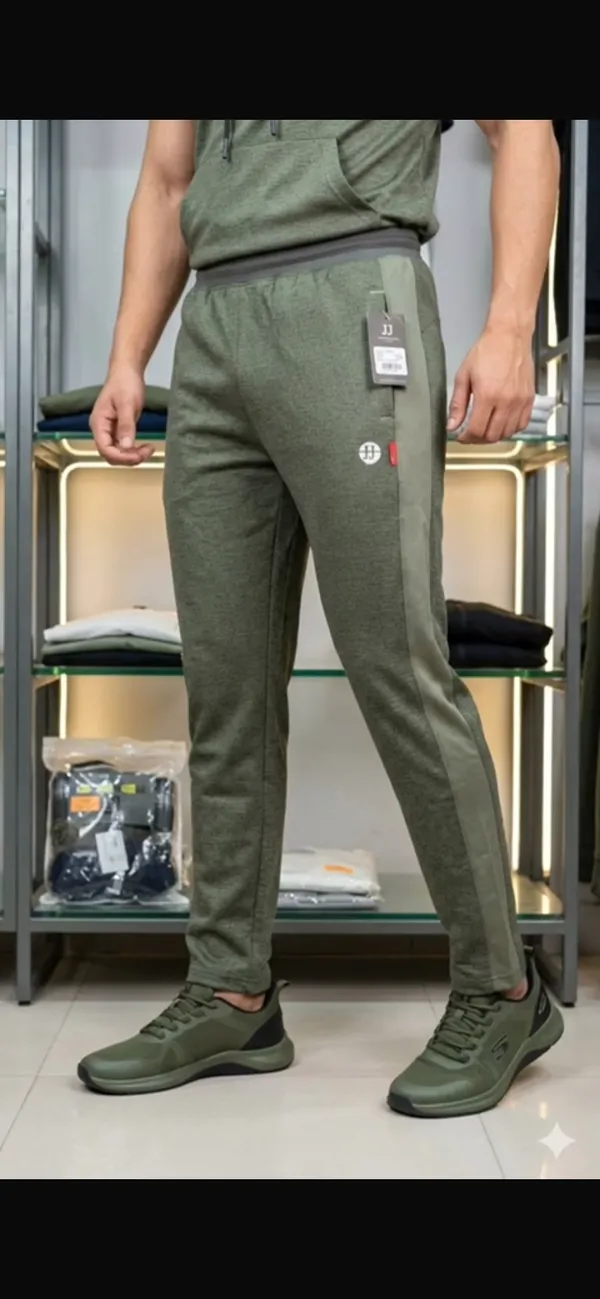 Olive_Green_Cotton_Slim_Fit_Track_Pants_For_Men