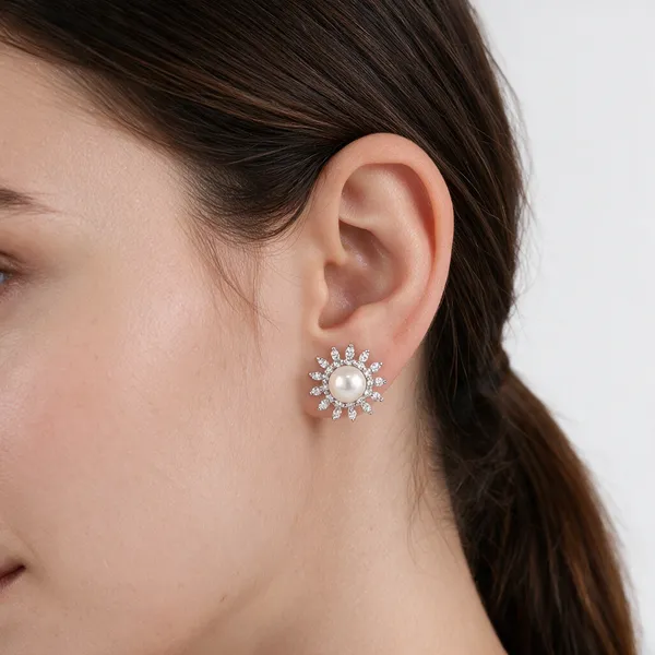 Silver_And_Pearl_925_Silver_Stud_Earrings_For_Women