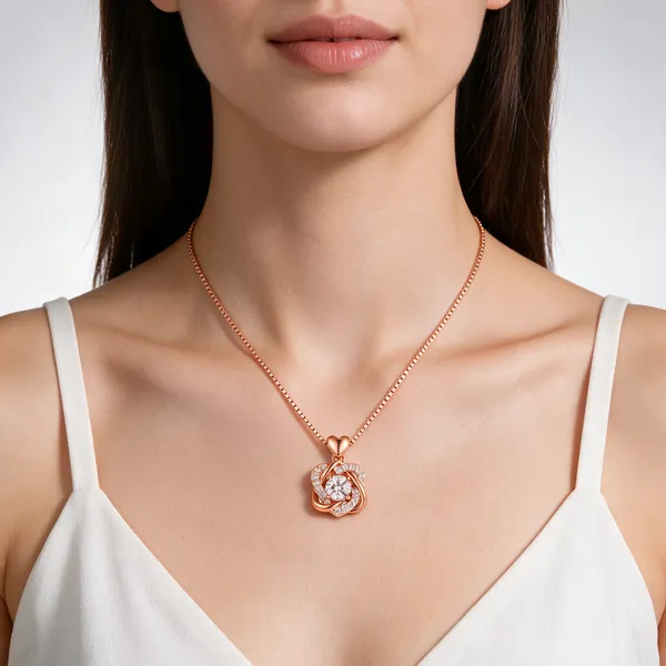 Rose_Gold_925_Silver_Pendant_Necklace_For_Women