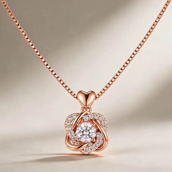 Rose_Gold_925_Silver_Pendant_Necklace_For_Women