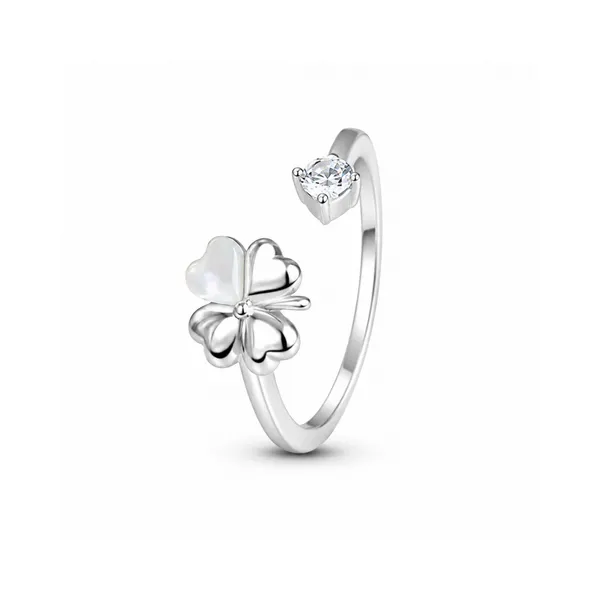 Silver_925_Silver_Clover_Heart_Crystal_Open_Ring_For_Women
