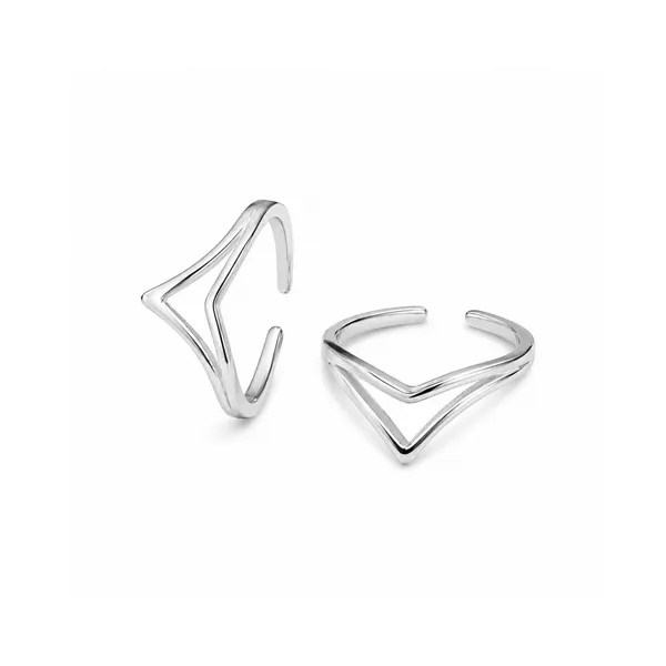 Silver_925_Silver_Geometric_V-Line_Open_Cuff_Bracelet_For_Women