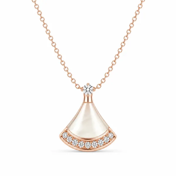 Rose_Gold_925_Silver_Cone_Rhinestone_Pendant_Necklace_For_Women