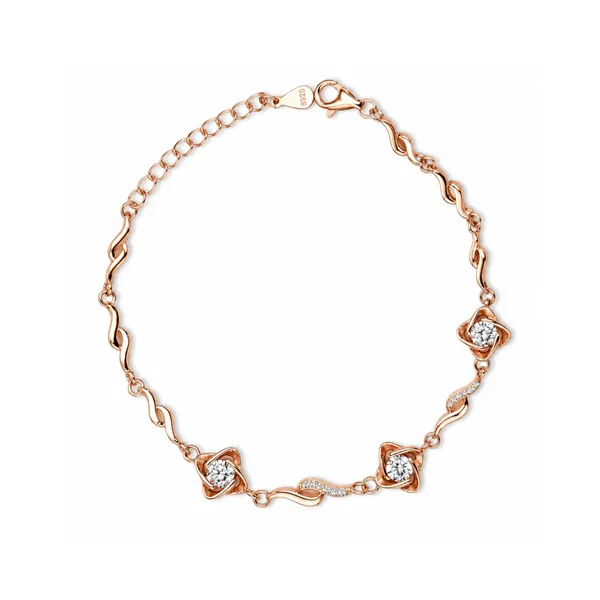 Rose_Gold_925_Silver_Stone_Embellished_Chain_Bracelet_For_Women