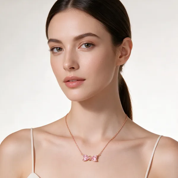 Pink_925_Silver_Pendant_Necklace_For_Women