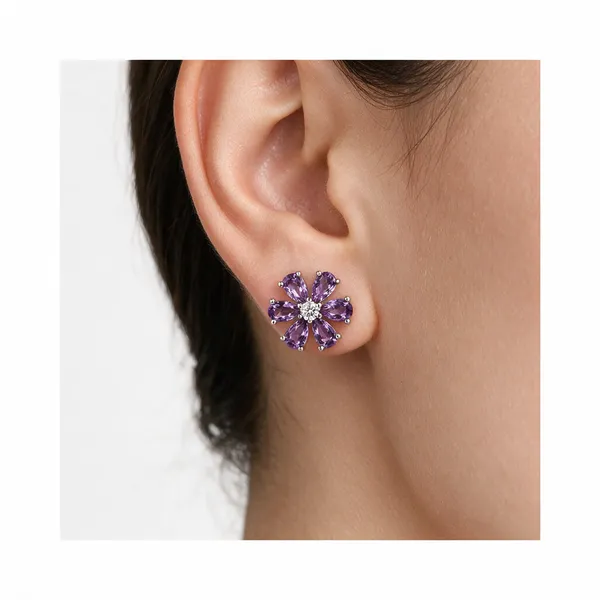 Silver_And_Purple_925_Silver_Stud_Earrings_For_Women
