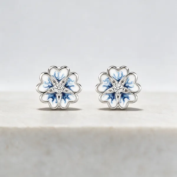 Blue_925_Silver_Stud_Earrings_For_Women