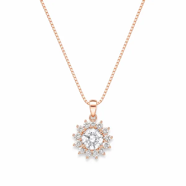 Rose_Gold_925_Silver_Floral_Sunburst_Pendant_Necklace_For_Women