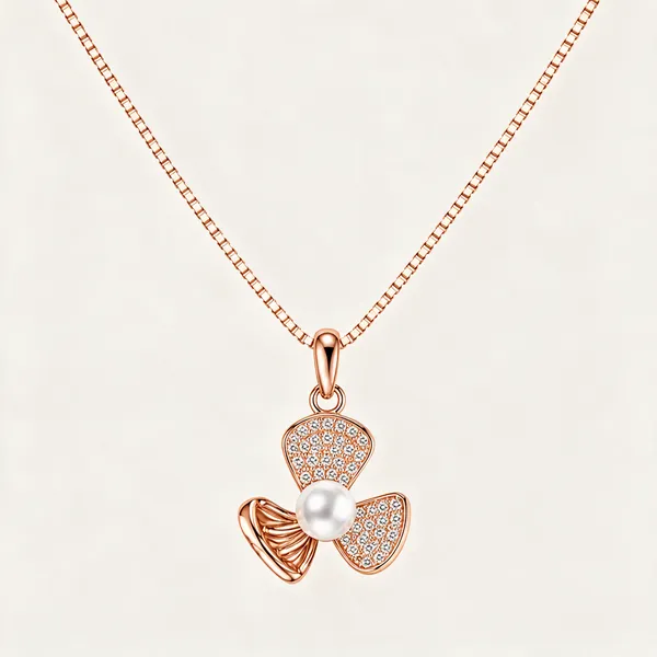 Rose_Gold_And_Pearl_925_Silver_Pendant_Necklace_For_Women