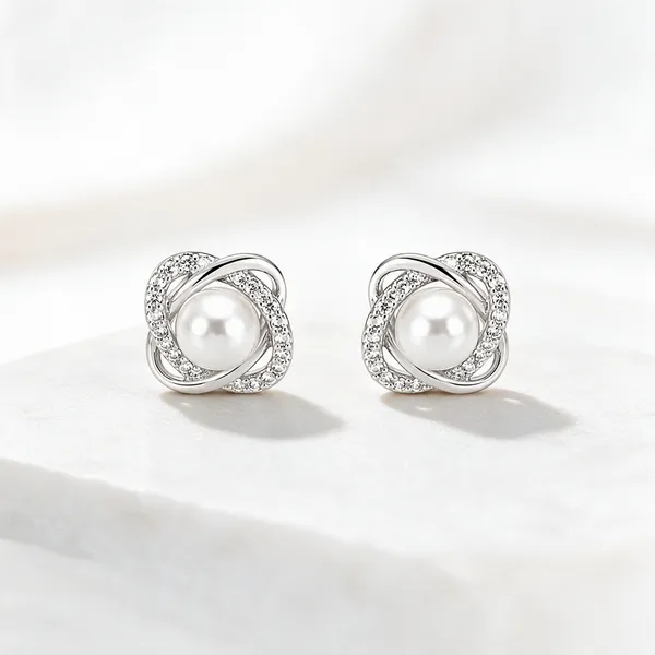 Silver_And_Pearl_925_Silver_Stud_Earrings_For_Women