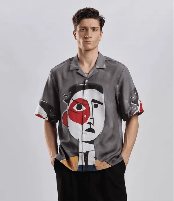 Abstract_Portrait_Half_Sleeve_Shirt
