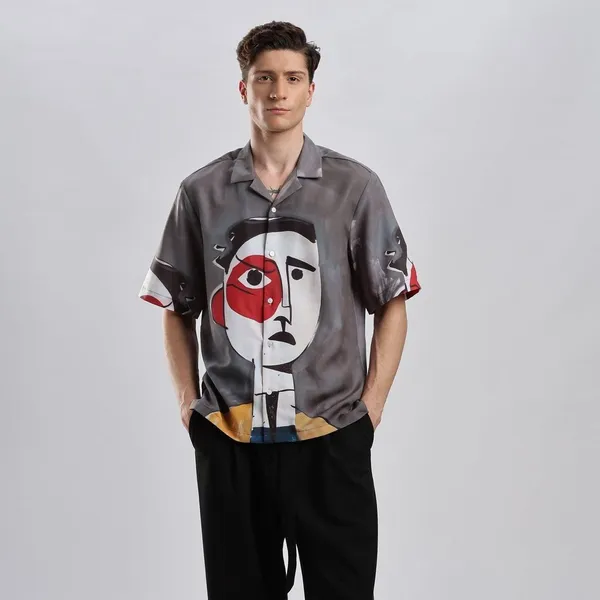 Abstract_Portrait_Half_Sleeve_Shirt