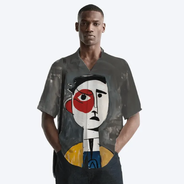 Abstract_Portrait_Half_Sleeve_Shirt