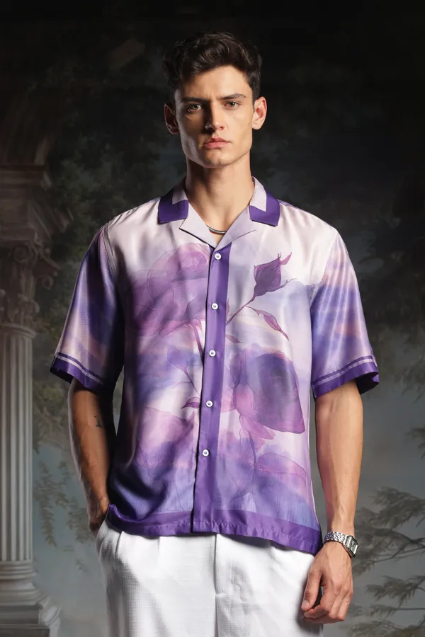 Rare_Purple_Roselette_Half_Sleeve_Shirt