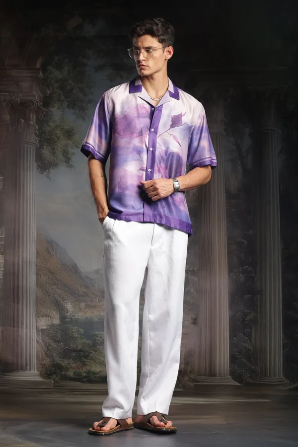 Rare_Purple_Roselette_Half_Sleeve_Shirt