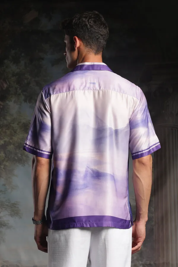 Rare_Purple_Roselette_Half_Sleeve_Shirt