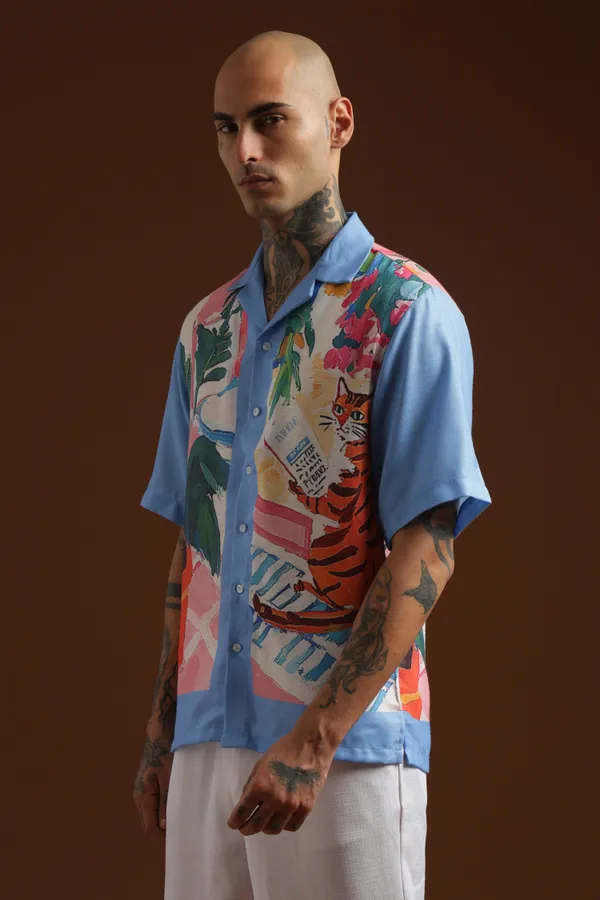 Mew_S_Letter_Half_Sleeve_Shirt