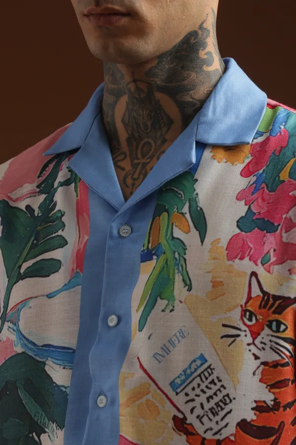 Mew_S_Letter_Half_Sleeve_Shirt