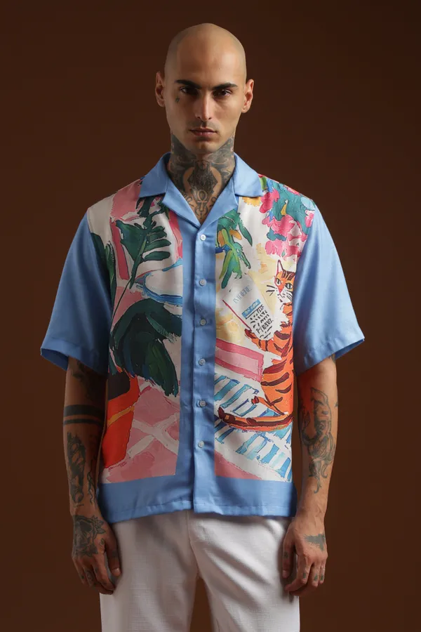 Mew_S_Letter_Half_Sleeve_Shirt