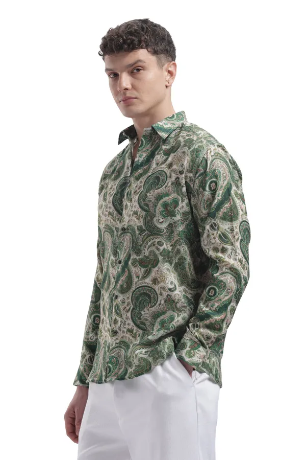 Im_Here_Essentials_Moss_Green_Paisley_Full_Sleeve_Shirt
