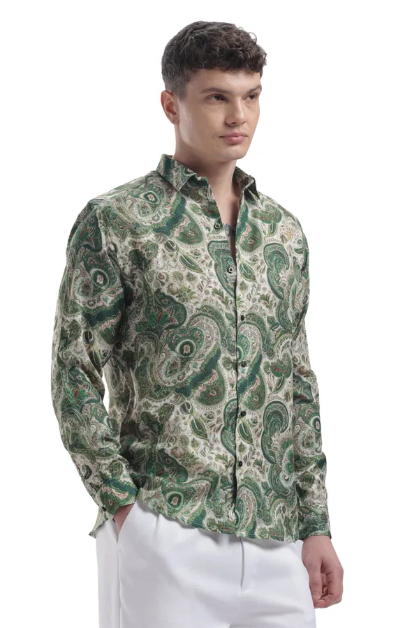 Im_Here_Essentials_Moss_Green_Paisley_Full_Sleeve_Shirt