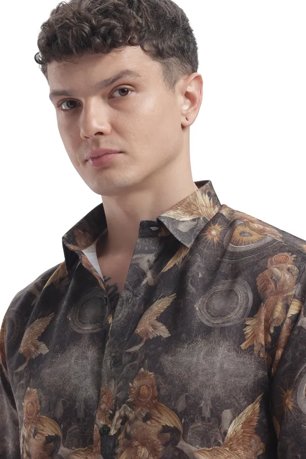 Im_Here_Essentials_Black_Eagle_Full_Sleeve_Shirt