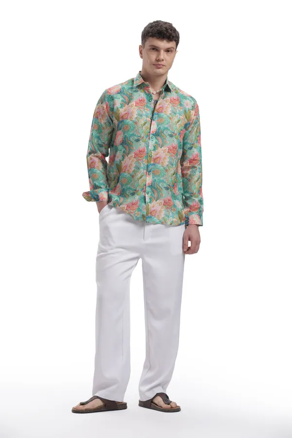 Im_Here_Essentials_Pastel_Green_Peach_Full_Sleeve_Shirt