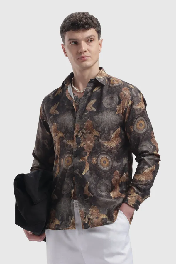 Im_Here_Essentials_Black_Eagle_Full_Sleeve_Shirt