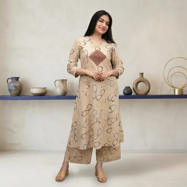 Beige_Cotton_Abstract_Printed_Straight_Kurta_Palazzo_Set_For_Women