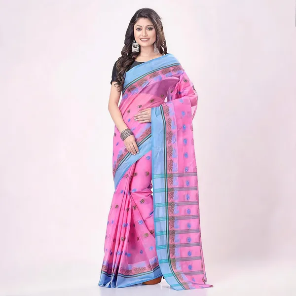 Pink_Cotton_Handloom_Saree_For_Women