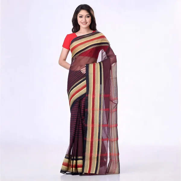 Yellow_Cotton_Woven_Handloom_Tant_Saree_For_Women