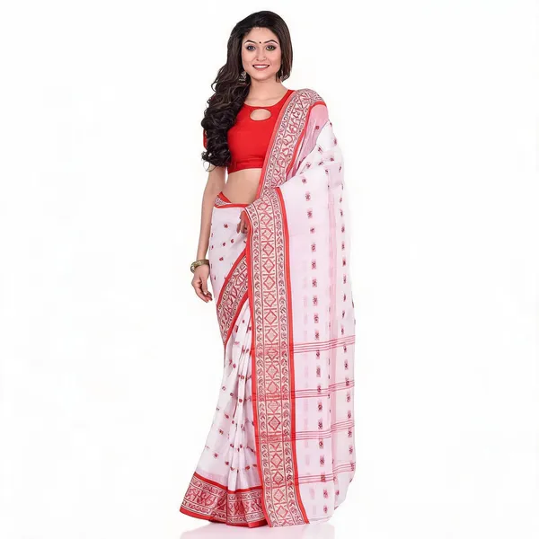 White_Cotton_Handloom_Saree_For_Women