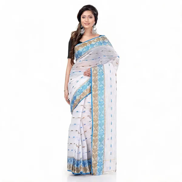 Off-White_Cotton_Handloom_Woven_Self_Design_Saree_For_Women